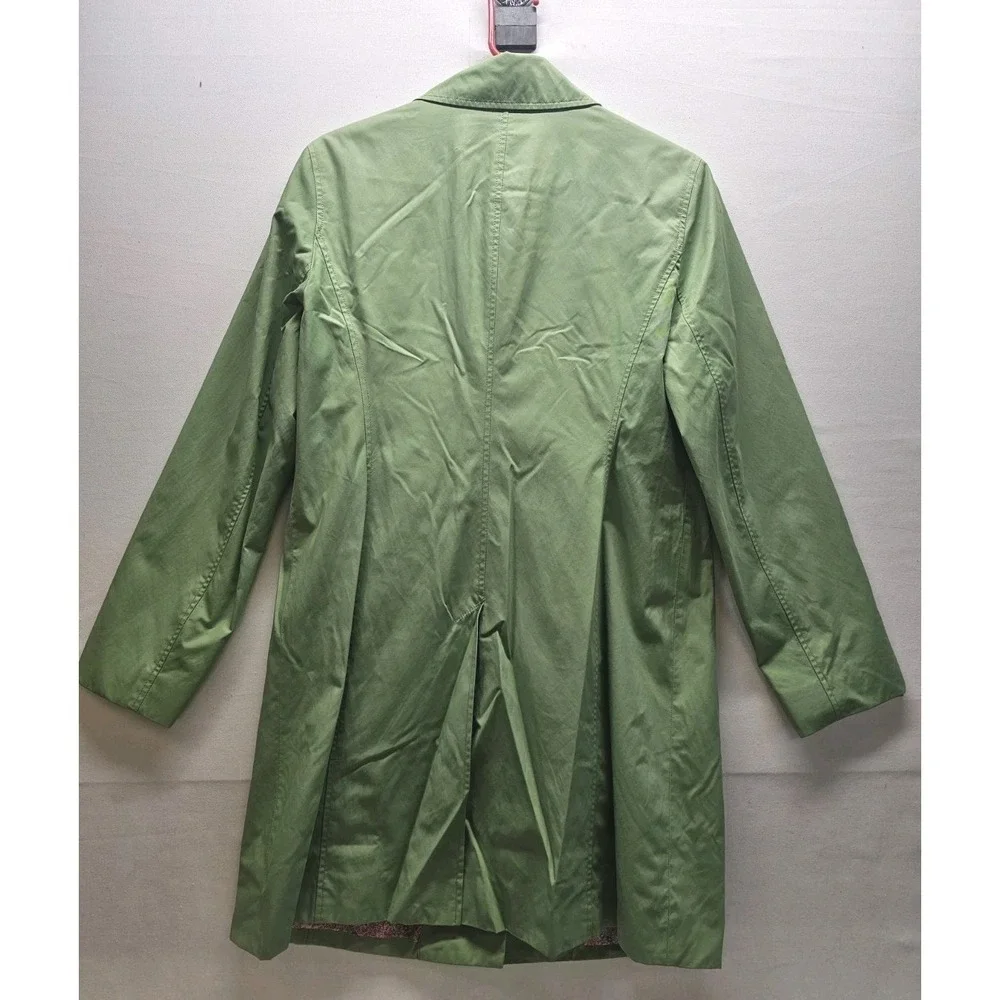 VTG Y2K Michael Kors Green Mid Length Trench Coat With Bucket Hat Cottagecore